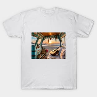 Vanlife on a beach T-Shirt